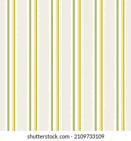 Yellow and green vertical stripes vector seamless pattern. Lines abstract background. Geometrical surface design. 