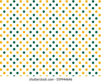 Yellow Green White Dots Pattern