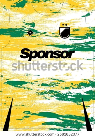 Yellow Green White Splash Training Football Jersey Sublimation Print