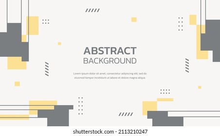 Yellow and grey abstract geometric background vector illustration premium vector