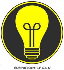 yellow & grey bulb icon
