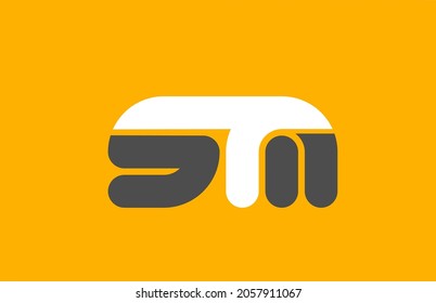 letra del logotipo de la combinación gris amarilla icono de diseño del alfabeto SM S M para empresas. Adecuado para el logotipo de la empresa 