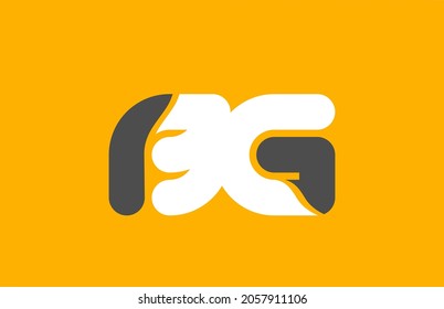 yellow grey combination logo letter BG B G alphabet design icon for business. Suitable for company logotype 