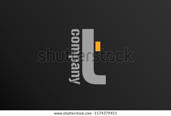 Yellow Grey Letter T Alphabet Logo Stock Image Download Now