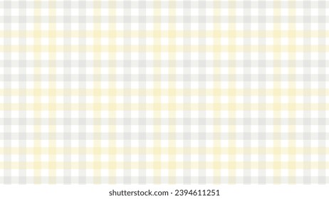 Yellow and grey plaid fabric texture as a background	