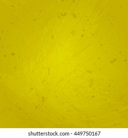 Yellow grunge background in vector. Paper texture in light brown color. Wallpaper or dirty backdrop. Retro grunge texture.