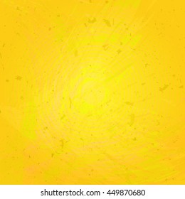 Yellow grunge background in vector. Paper texture in light brown color. Wallpaper or dirty backdrop. Retro orange grunge texture.