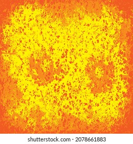 Yellow grunge background. Vector scratched texture