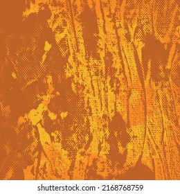Yellow grunge background. Vector scratched texture