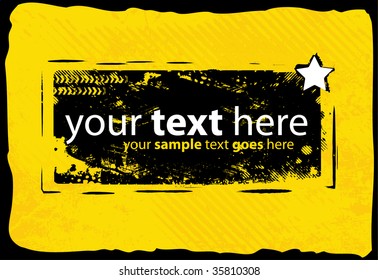 Yellow Grunge Banner Design