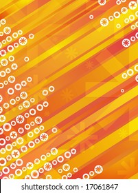 yellow grunge christmas background, vector illustration