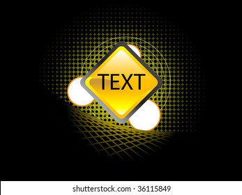 yellow grunge icon