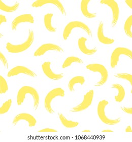 Yellow grunge lines pattern/ Abstract hand drawn painting background