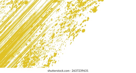 Yellow Grunge Sport Background with Paint Streaks