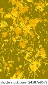 Yellow grunge style background. Vector texture of paint, streaks, blotches