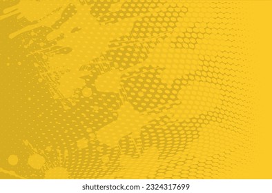 Textura de grunge amarillo. Un patrón de manchas, salpicaduras de pintura. Dibujo abstracto vectorial
