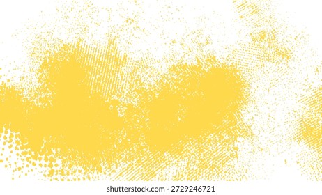 Textura grunge amarela com respingos e pontos