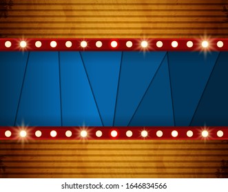 Yellow Grunge vintage retro background with blue texture. Design for presentation, concert, show. Vector illustration
