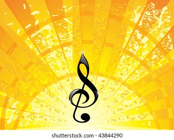 gelber, grundiger Hintergrund mit Hintergrundmusik