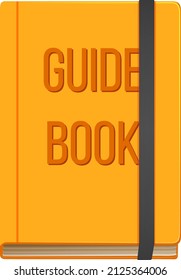 A Yellow Guide Book In Cartoon Style  Illustration