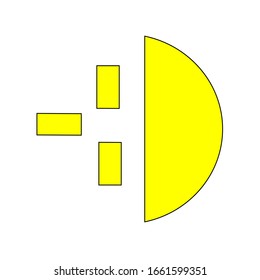yellow half circle vector logo design