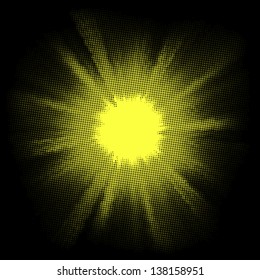 Yellow halftone blast. EPS 8 vector file included