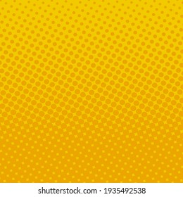 Yellow Halftone Comic Vector Background