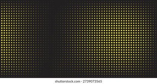 Yellow halftone corner gradient texture. Fading cartoon polka dot background. Dotted tilted gradation pattern. Fading comic pop art overlay backdrop. Vector slant frame halfton patern effect wallpaper

