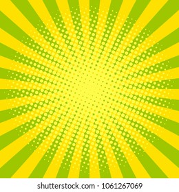 Yellow halftone design background retro vector illustration.