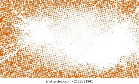 Puntos de semitono amarillo sobre fondo oscuro Diseño de degradado retro minimalista, fondo de degradado cómico retro. telón de fondo del Vector