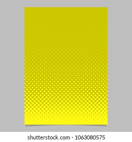 Yellow halftone ellipse pattern page template design - vector brochure background illustration with diagonal elliptical dots