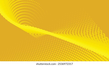 Yellow halftone with gradient abstract background for backdrop or presentation