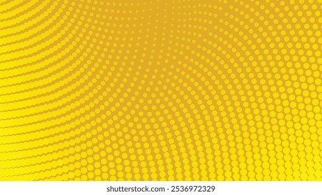 Yellow halftone with gradient abstract background for backdrop or presentation