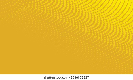 Yellow halftone with gradient abstract background for backdrop or presentation