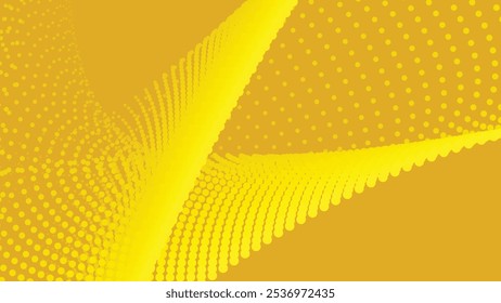 Yellow halftone with gradient abstract background for backdrop or presentation