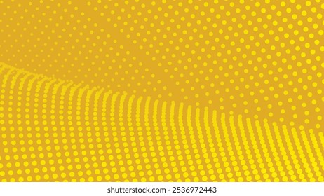 Yellow halftone with gradient abstract background for backdrop or presentation
