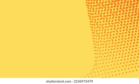 Yellow halftone with gradient abstract background for backdrop or presentation
