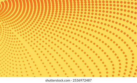 Yellow halftone with gradient abstract background for backdrop or presentation