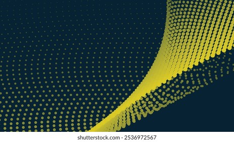 Yellow halftone with gradient abstract background for backdrop or presentation