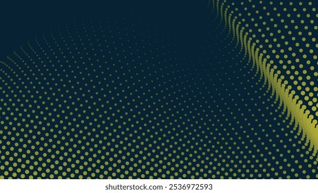 Yellow halftone with gradient abstract background for backdrop or presentation