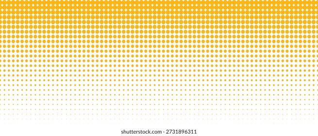 Amarelo Halftone Gradiente Textura Vanishing Cartoon Polka