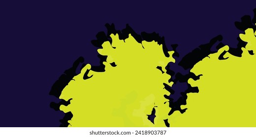 Medio tono amarillo sobre fondo azul. Espuelas de puntos vectoriales o textura de patrón de brillo de semitono Pop Art Style Fondo. trazos de pincel. Ilustrador de vectores