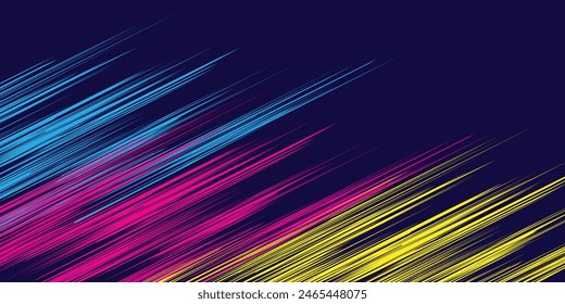 Yellow halftone on blue background. Vector dotted sparkles or halftone shine pattern texture Pop Art Style Background.