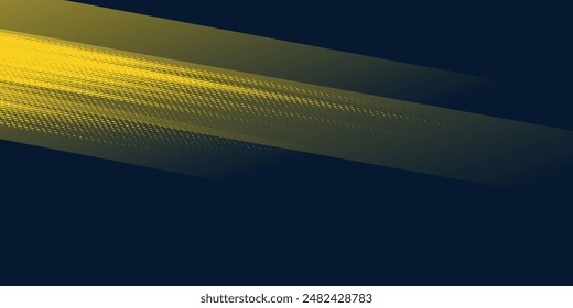 Semitono amarillo sobre fondo azul. Vector punteado destellos o semitono brillo patrón textura Pop Art Style Fondo