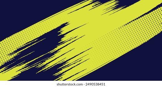 Yellow halftone on blue background. Vector dotted glitter or halftone glitter pattern texture Pop Art Style Background.grunge dots