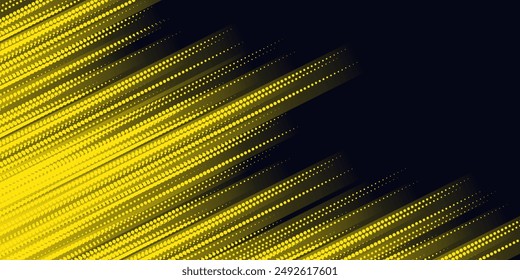 yellow halftone on blue background. Vector dotted sparkles or halftone shine pattern texture Pop Art Style Background. vector illustration