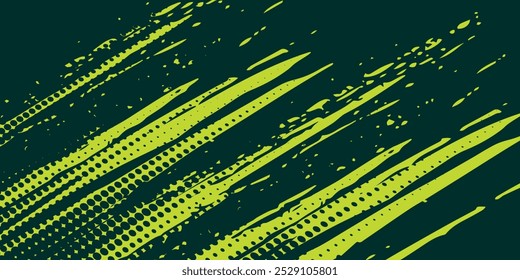 Yellow halftone on blue background. Vector dotted sparkles or halftone shine pattern texture Pop Art Style Background.