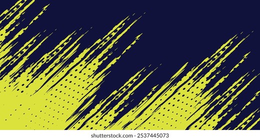 Yellow halftone on blue background. Vector glitter dotted or halftone glitter pattern texture Pop Art Style Background