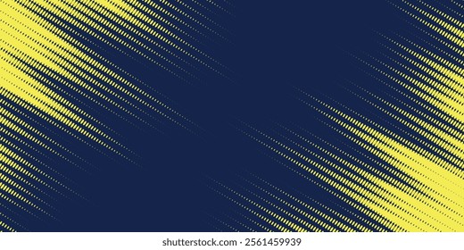 Yellow halftone on blue background. Vector dotted sparkles or halftone shine pattern texture Pop Art Style Background. dots halftone