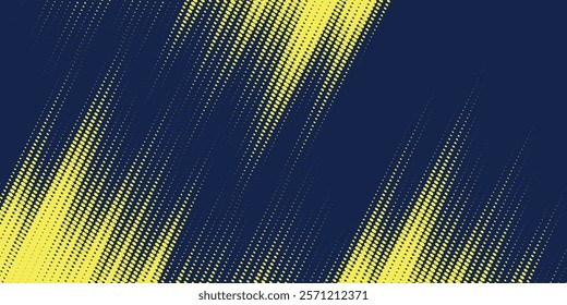 Yellow halftone on blue background. Vector dotted sparkles or halftone shine pattern texture Pop Art Style Background. dots halftone	
